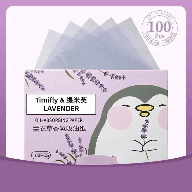 100 Sheets/pack Protable Facial Absorbent Paper Oil Control Wipes Absorbing Sheet Matcha Oily Face Blotting Matting Tissue