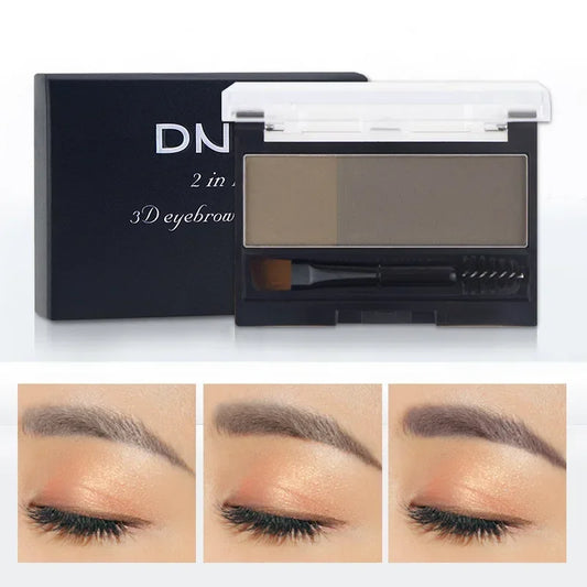 Double Color Eyebrow Powder Professional Makeup Palette Eyebrow Stamp Eye Brow Enhancers Eye Brows Shadow Make Up Brow Powder